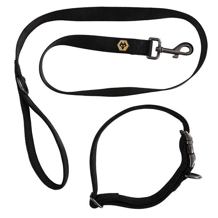 Wolverhampton Wanderers Store | Shop Official Wolves Collar & Lead Set – Large Wolves Gear